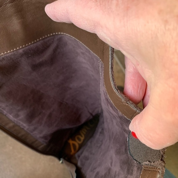 Sam Adelman knee high riding boots brown suede and leather low heel EUC - Picture 10 of 16